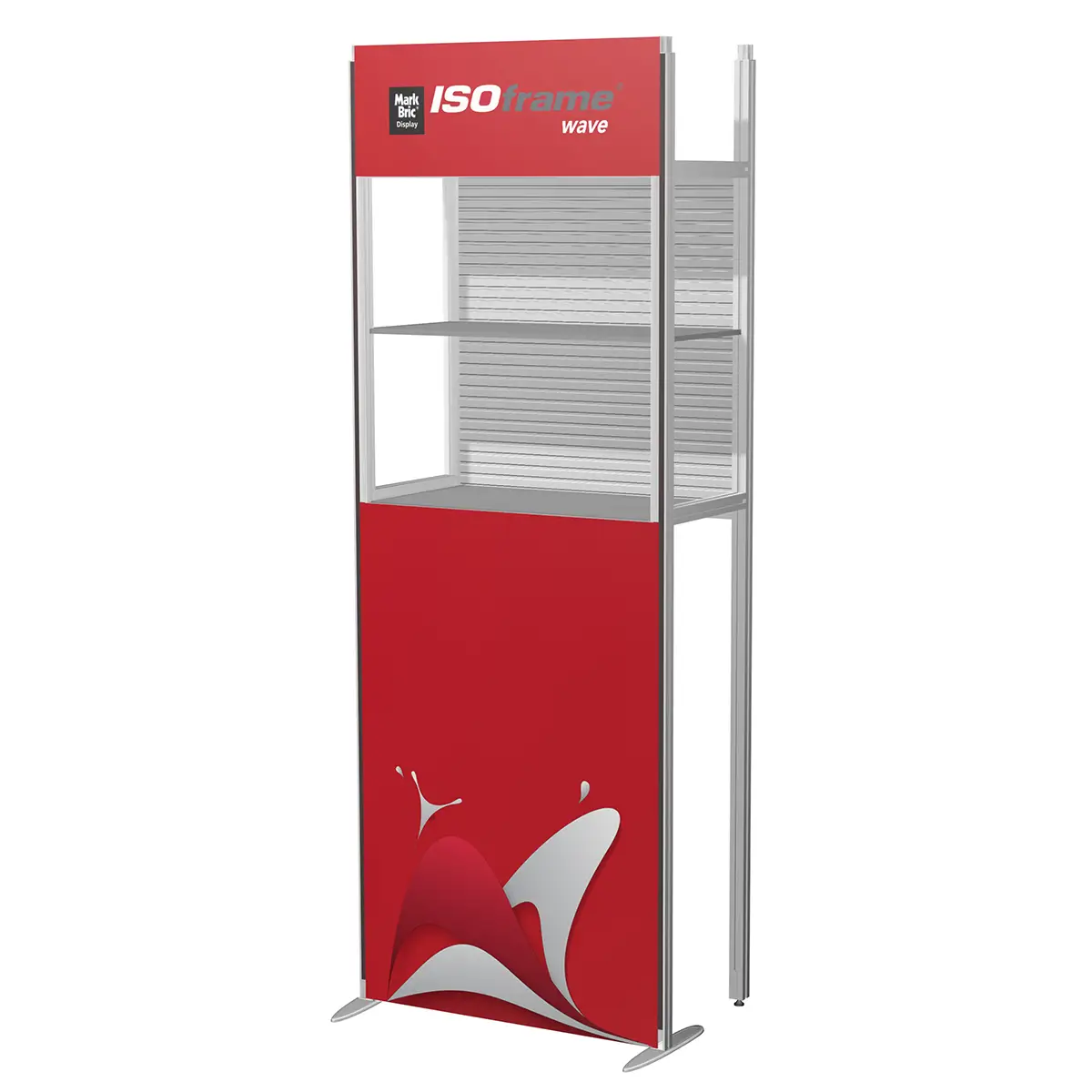 Panel with top display case – Product display cases