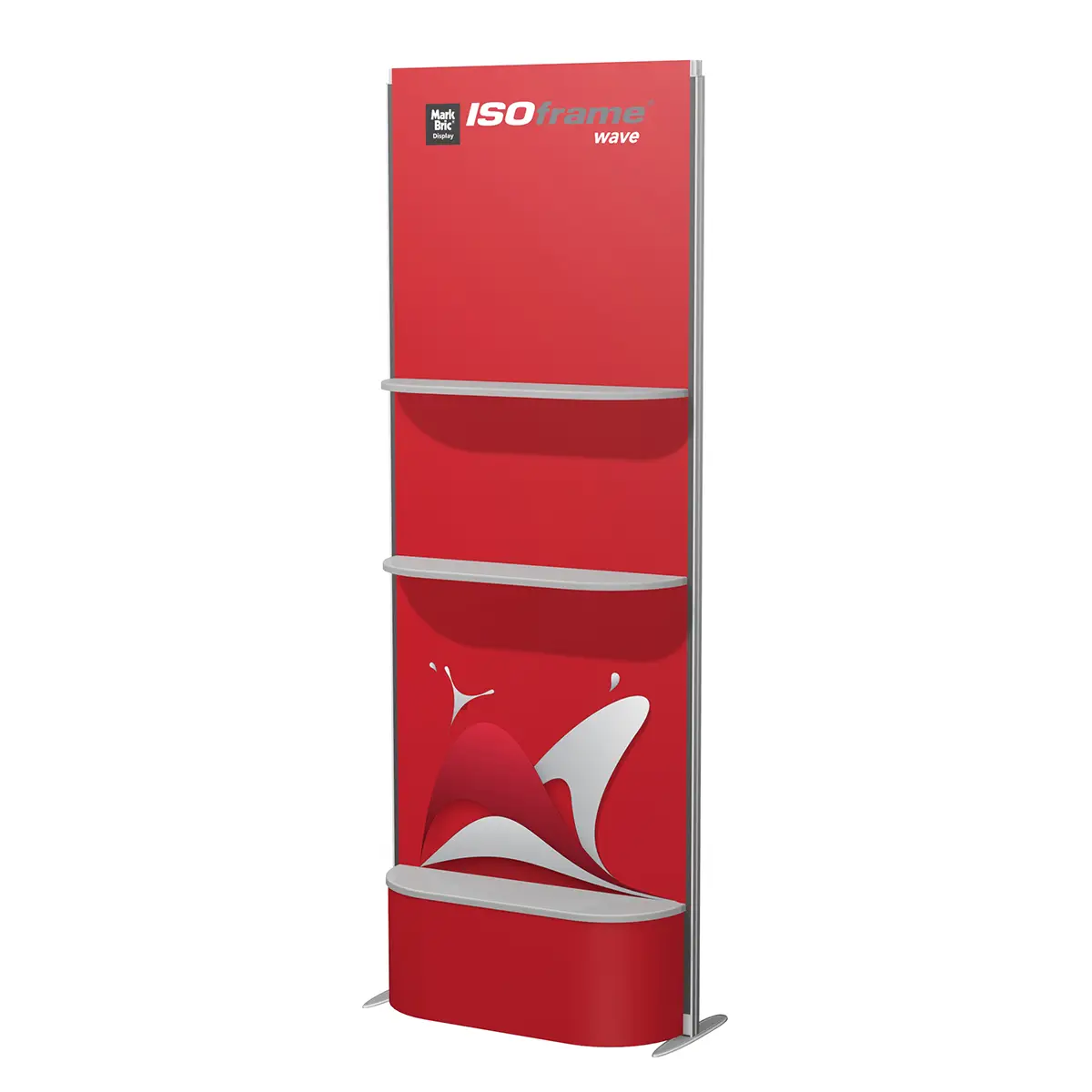 Panel with shelves and counter – Shelves and literature holders