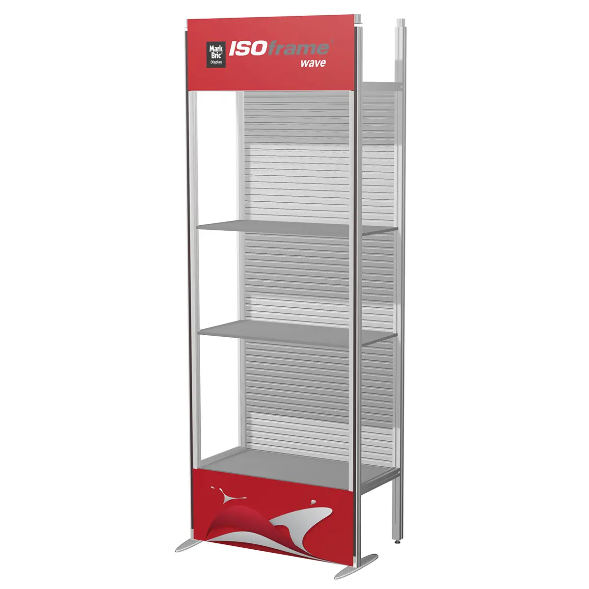 Panel with large display case – Product display cases