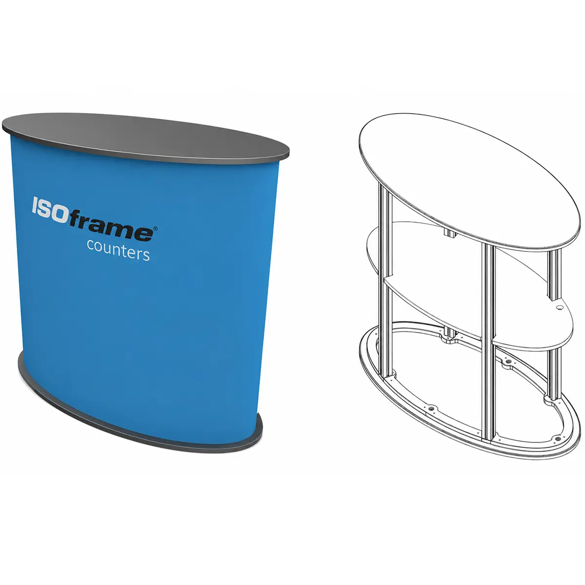 Oval counter – Counters and tables