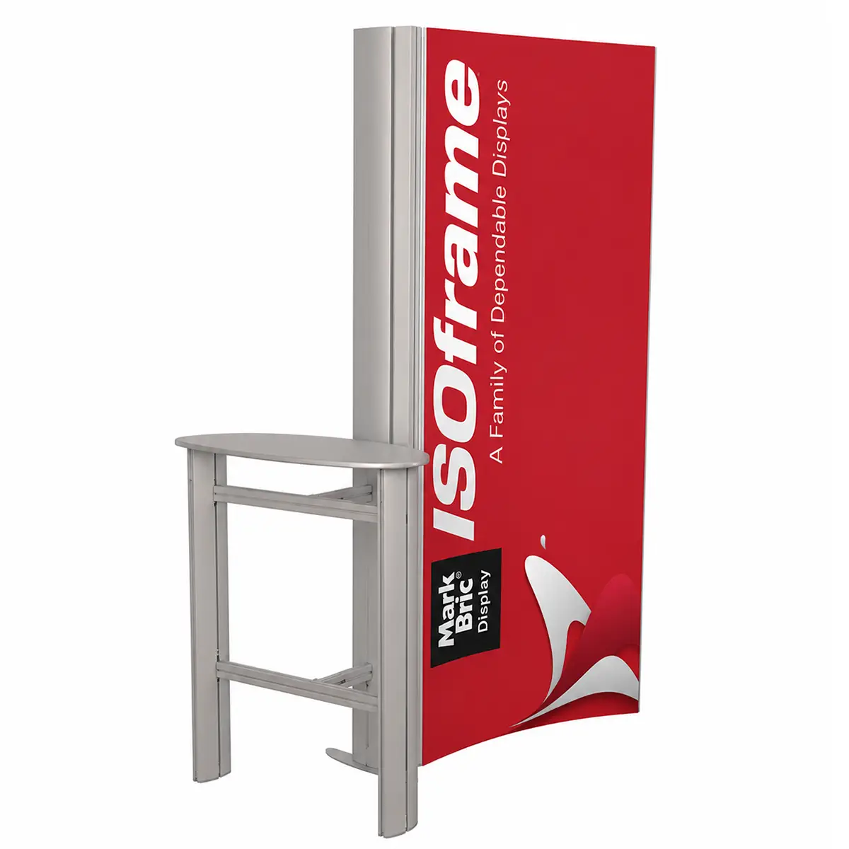Offset oval post with keyboard counter – Shelves and literature holders