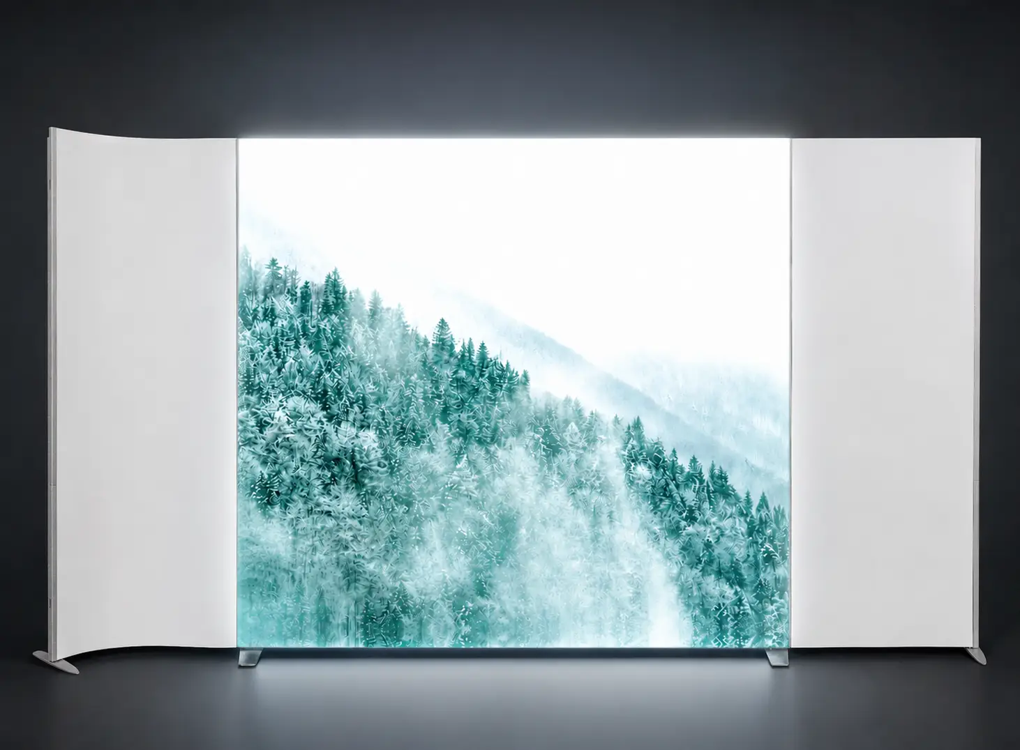 ISOframe Lightbox integrated into an exhibition stand