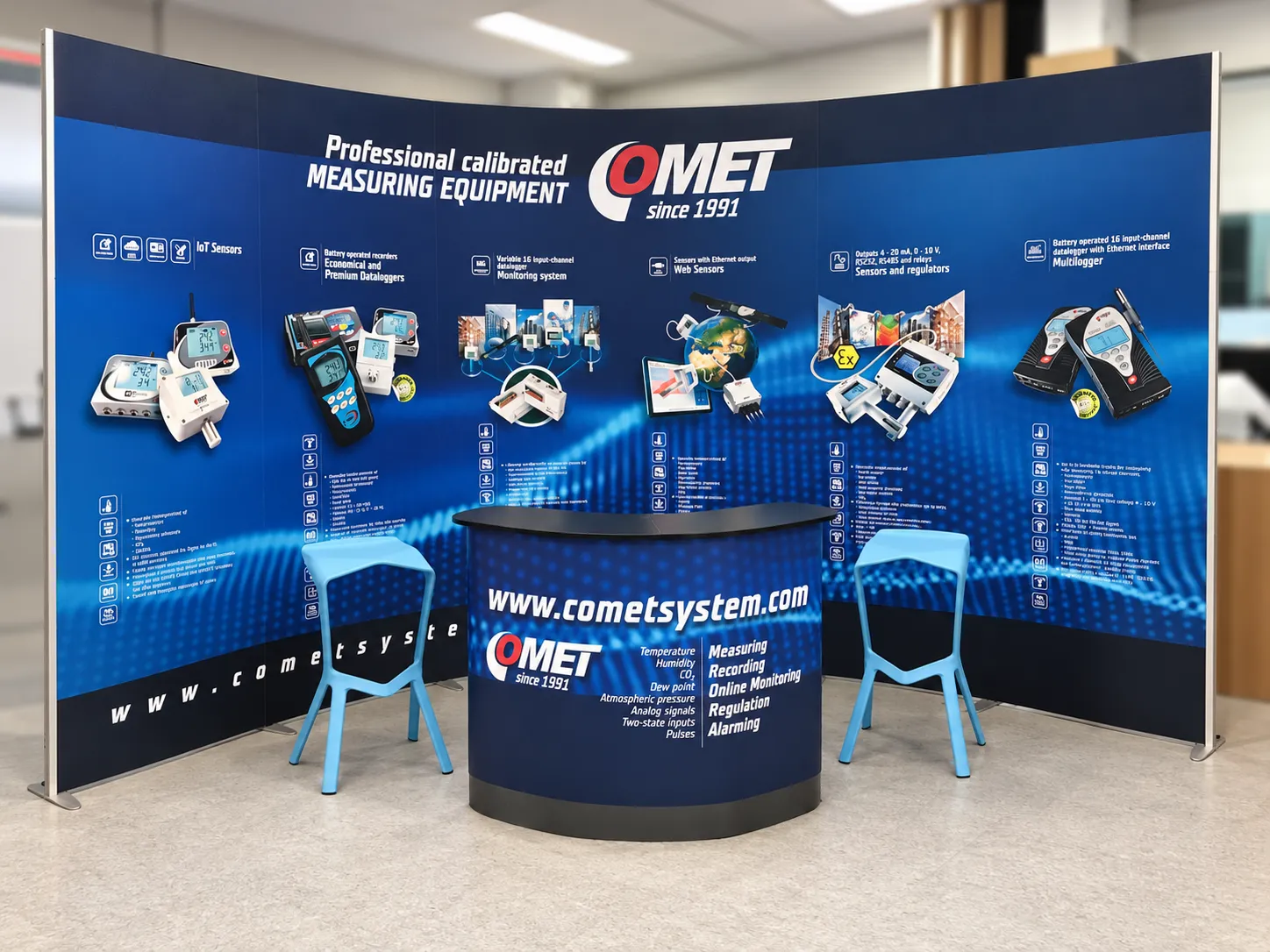 Výstavní stánek ISOframe Wave pro COMET