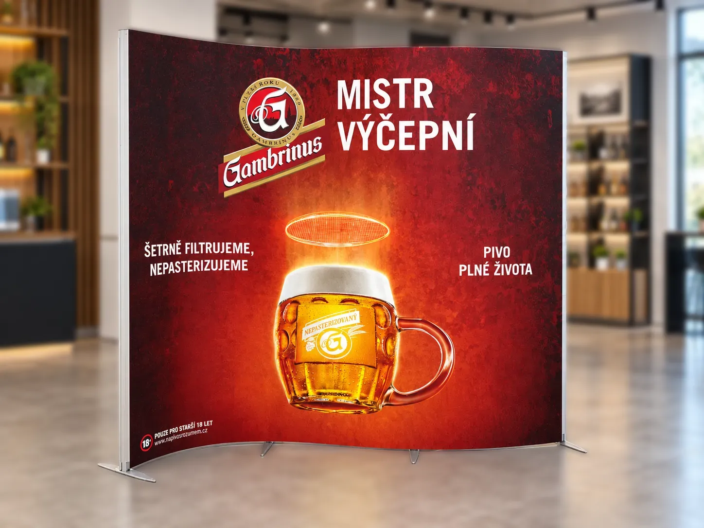 Výstavní stěna ISOframe Wave pro Gamrbinus