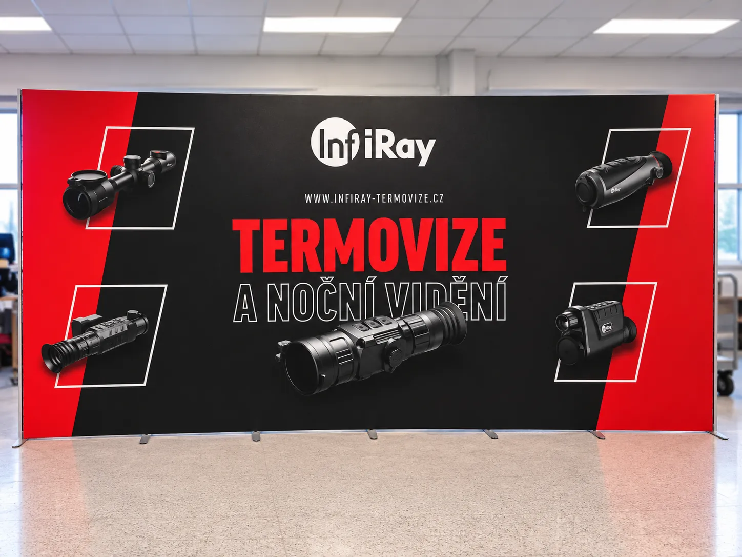 Výstavní stěna ISOframe Wave pro InfiRay
