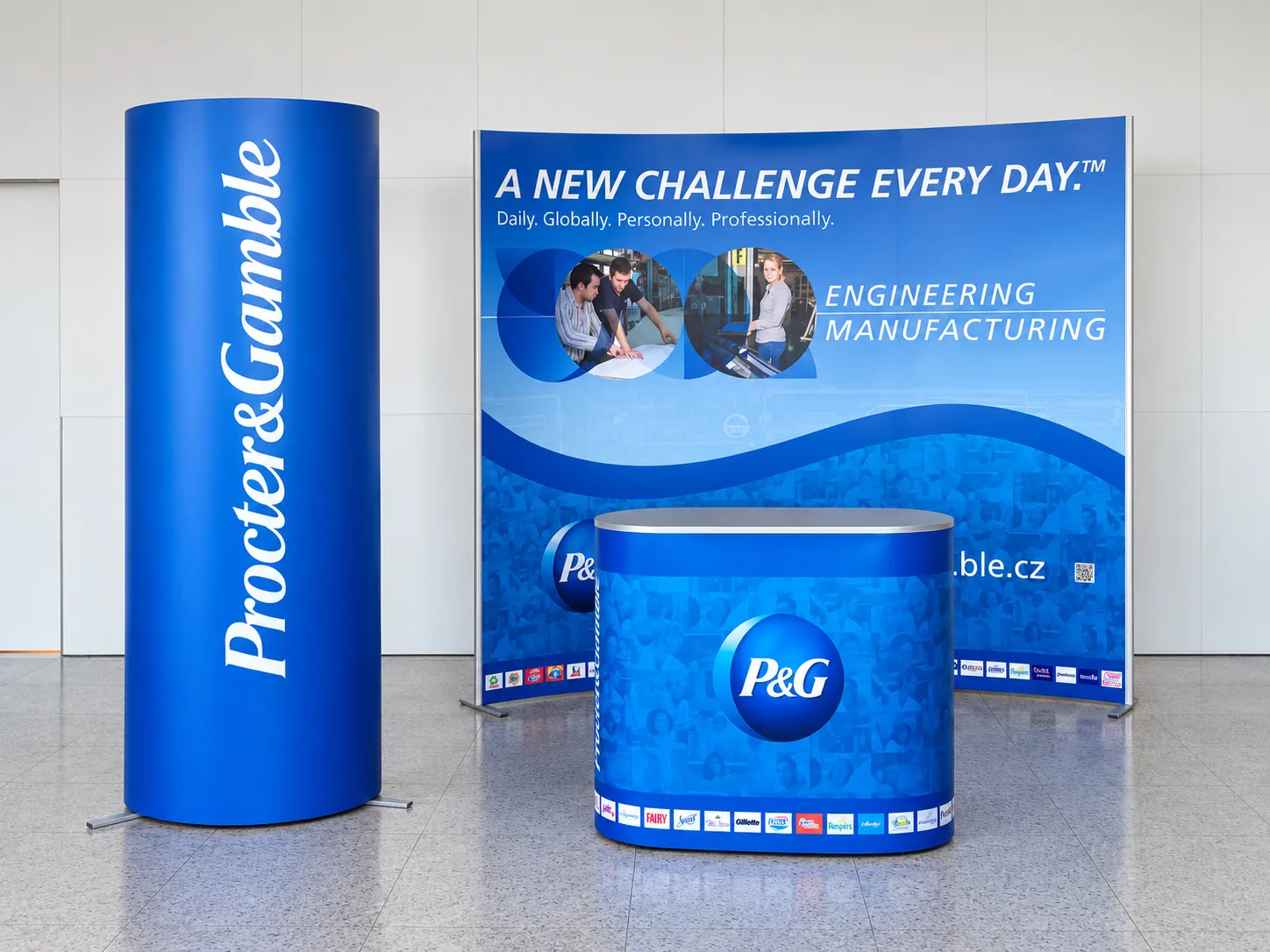 Výstavní stěna ISOframe Wave pro Procter & Gamble