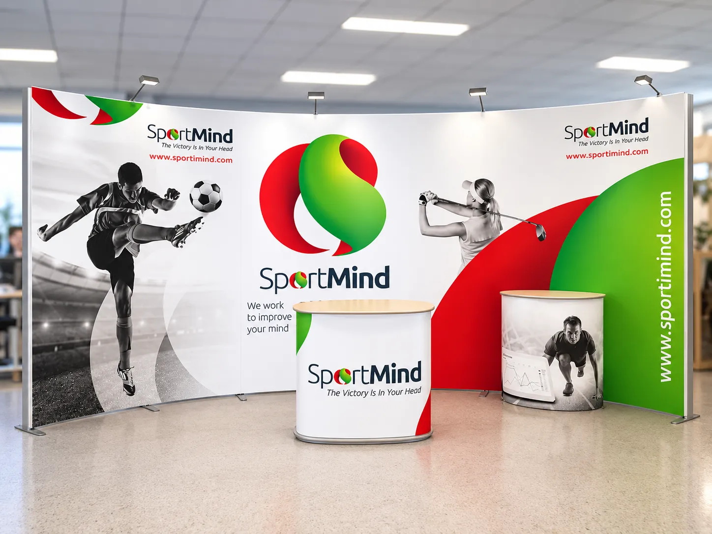 Výstavní stěna ISOframe Wave pro SportMind