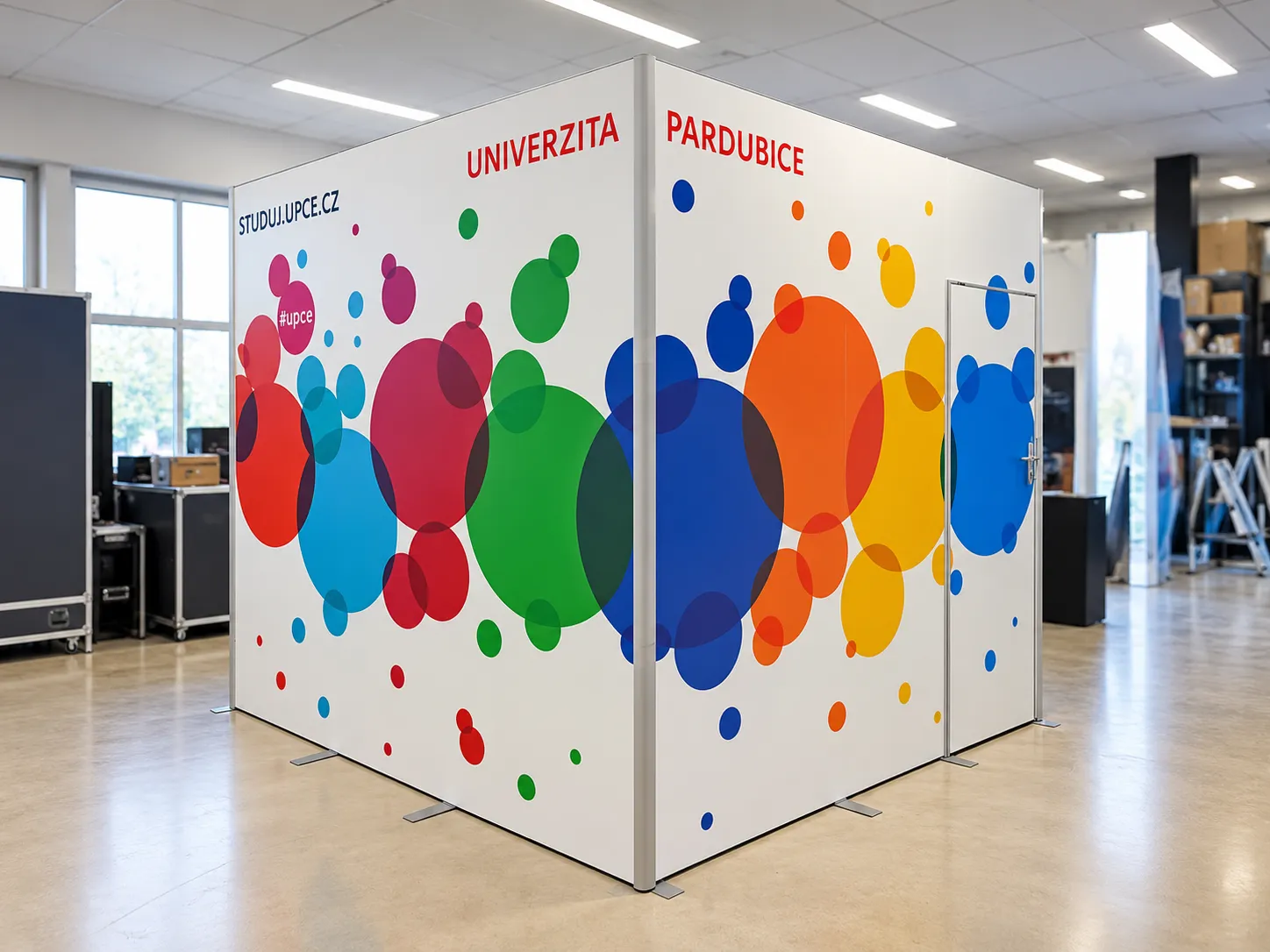 Výstavní stánek ISOframe Exhibit pro Univerzitu Pardubice